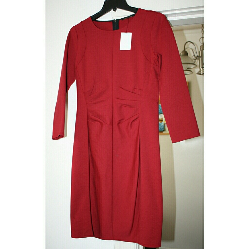 Kobi Halperin "Talia" pleated waist  knit dress